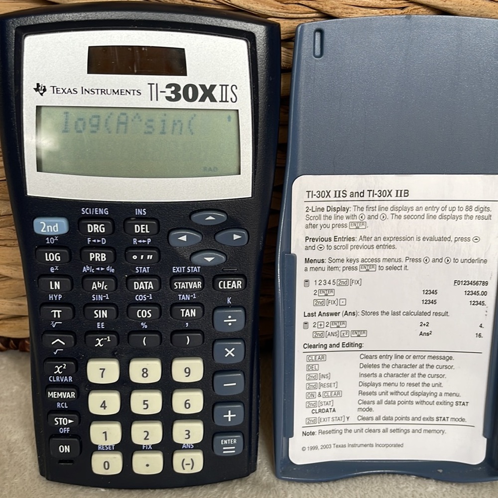 Texas Instrument TI-30X IIS Scientific Calculator. Test Prep Ready